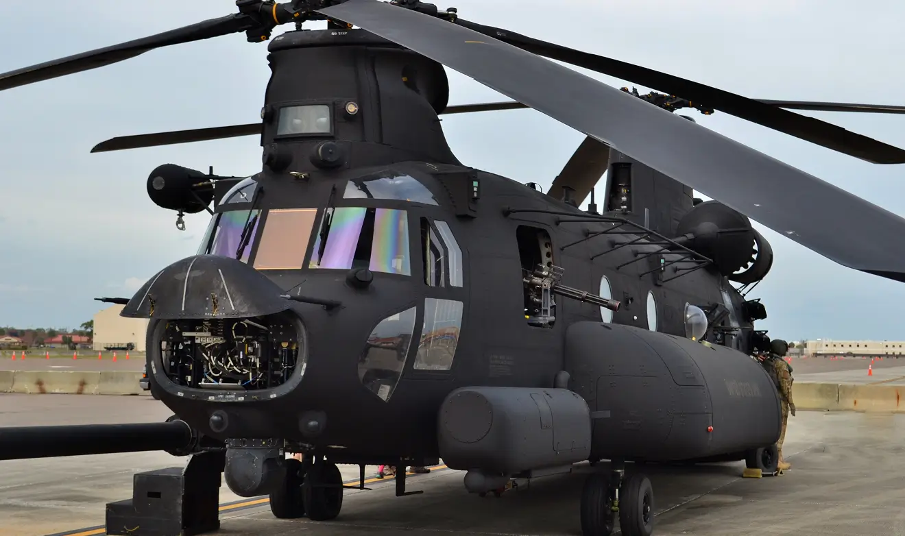 Black military helicopter
