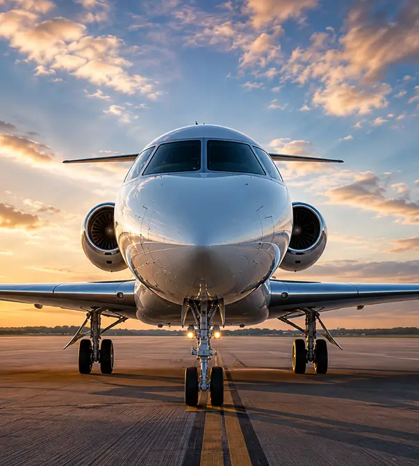 Private Jet on Runway